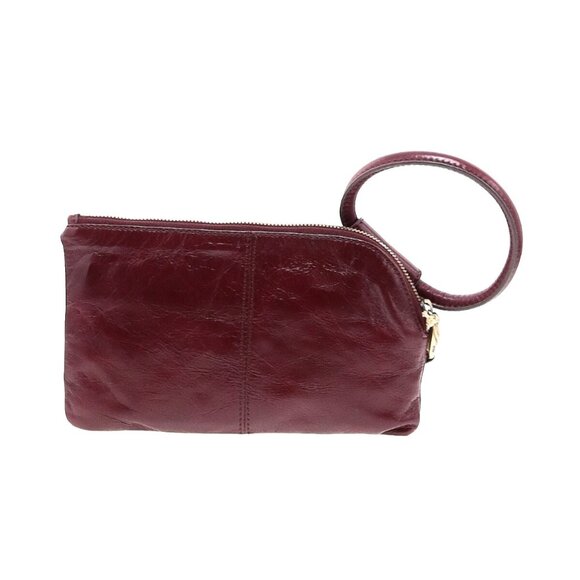 NWT Hobo Sable in Merlot Leather O-Ring Wristlet Clutch Purse - Picture 2 of 6